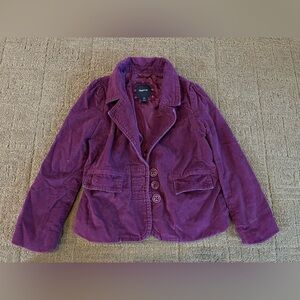 Size XS 4-5 Gap Kids Cotton Polyester Purple Jacket Coat
